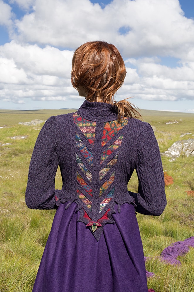 The Cailleach costume, textile art by Alice Starmore from the book Glamourie