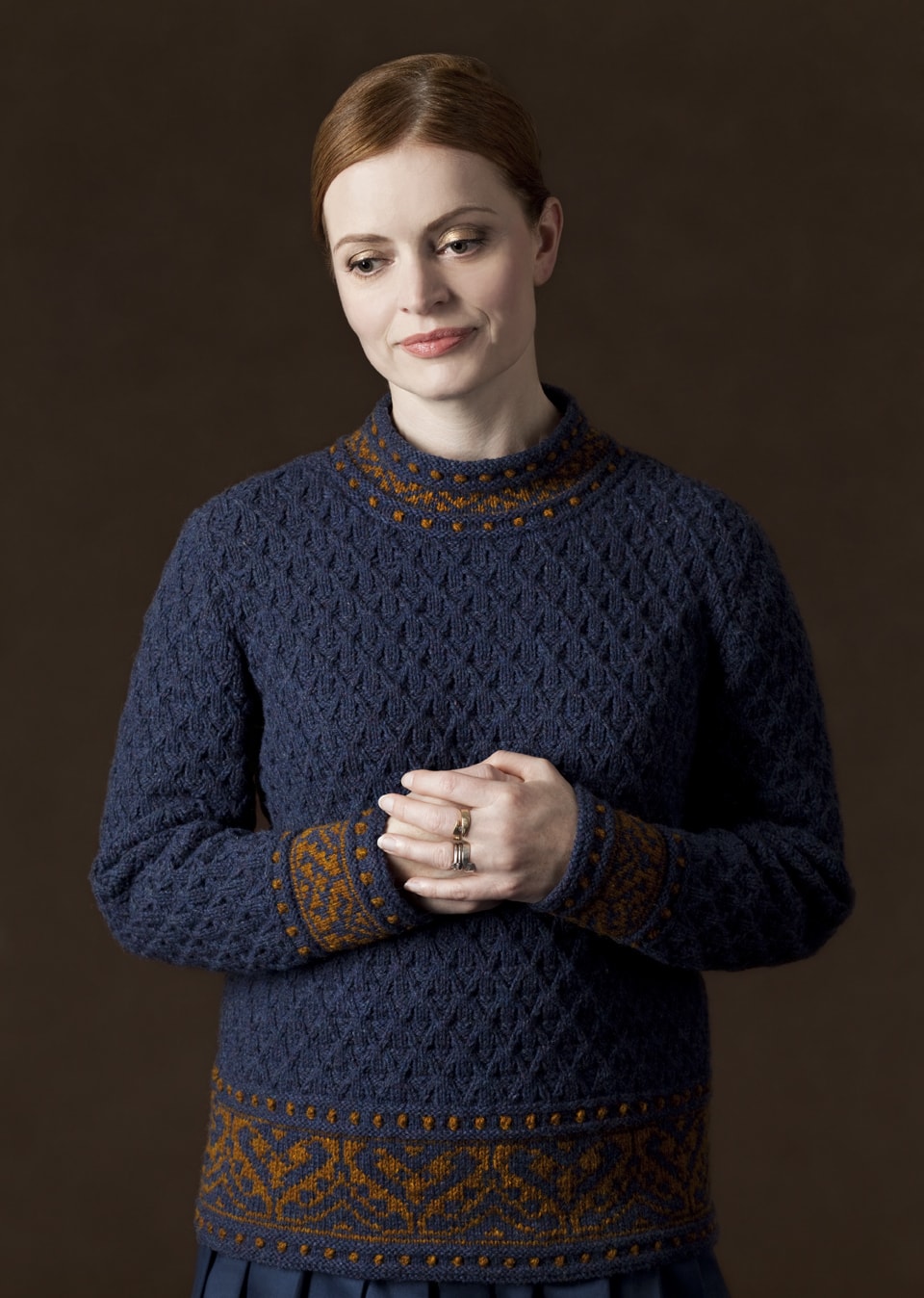 Catherine Parr hand knitwear design by Alice Starmore from the book Tudor Roses