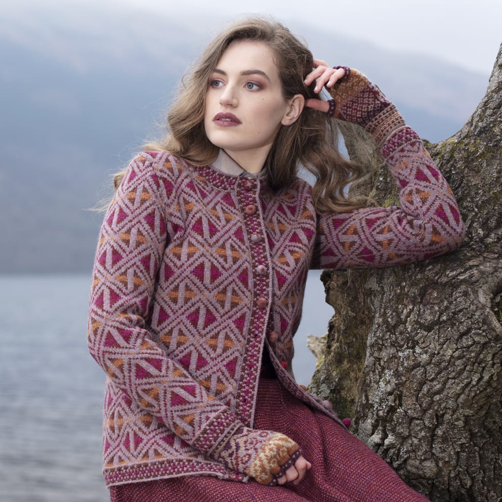 Rosemarkie hand knitwear design by Alice Starmore for Virtual Yarns