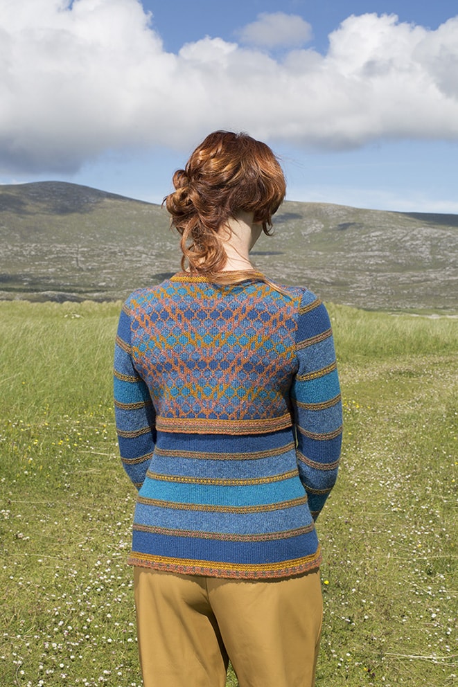 The Damselfly hand knitwear design by Alice Starmore from the book Glamourie