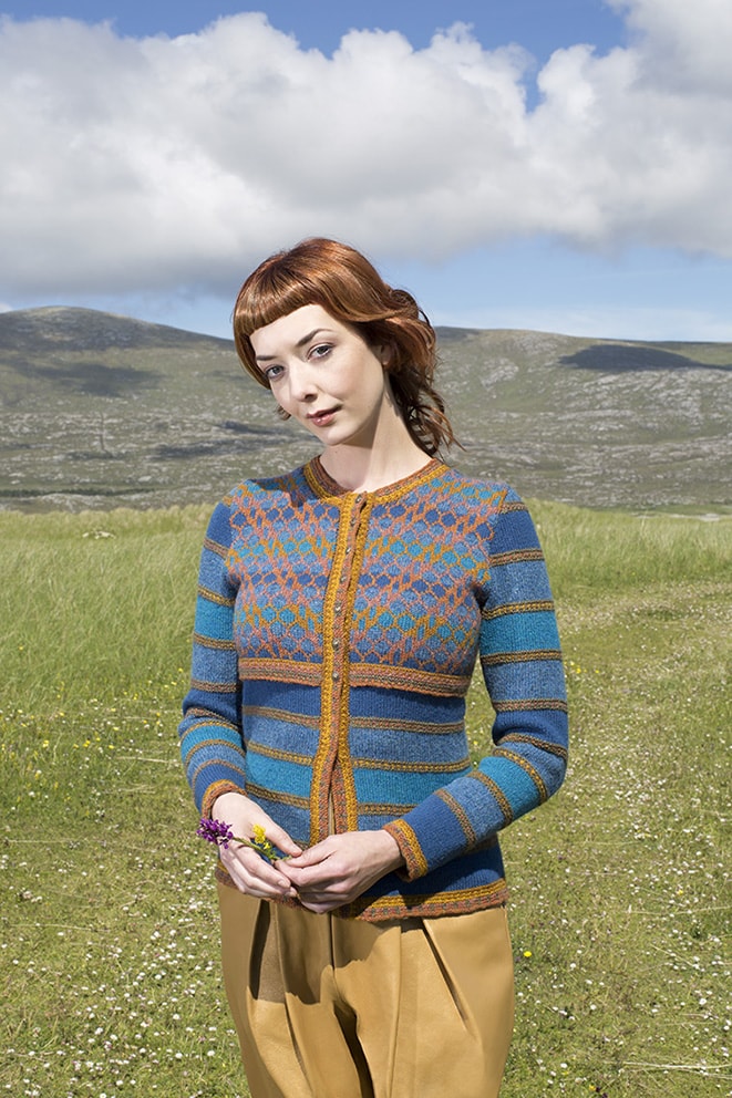 The Damselfly hand knitwear design by Alice Starmore from the book Glamourie