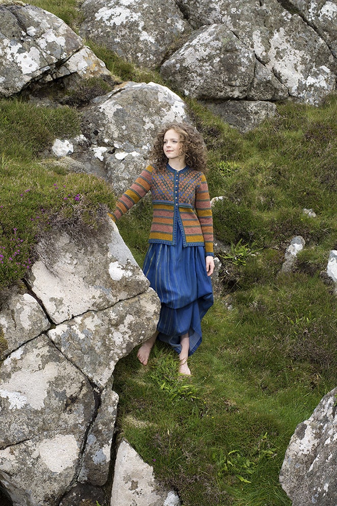 The Damselfly hand knitwear design by Alice Starmore from the book Glamourie