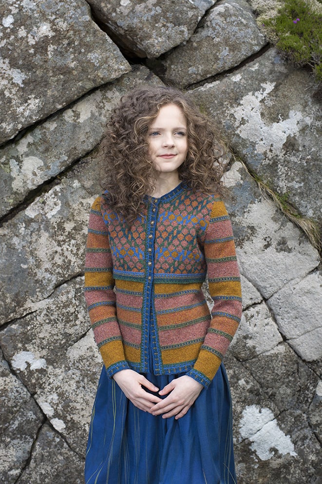 The Damselfly hand knitwear design by Alice Starmore from the book Glamourie