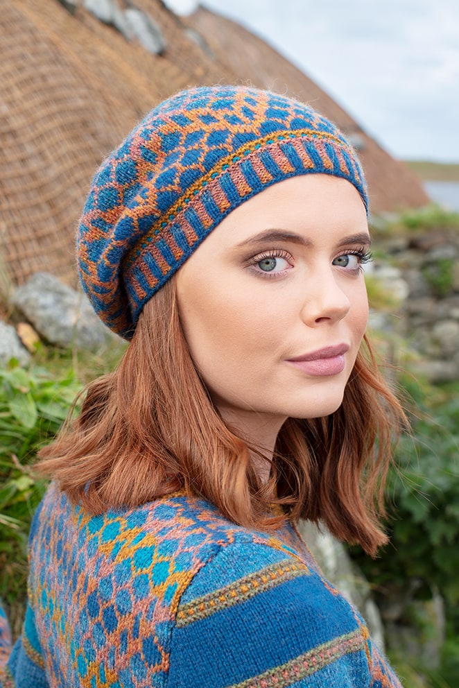 Damselfly hand knitwear design by Alice Starmore for Virtual Yarns