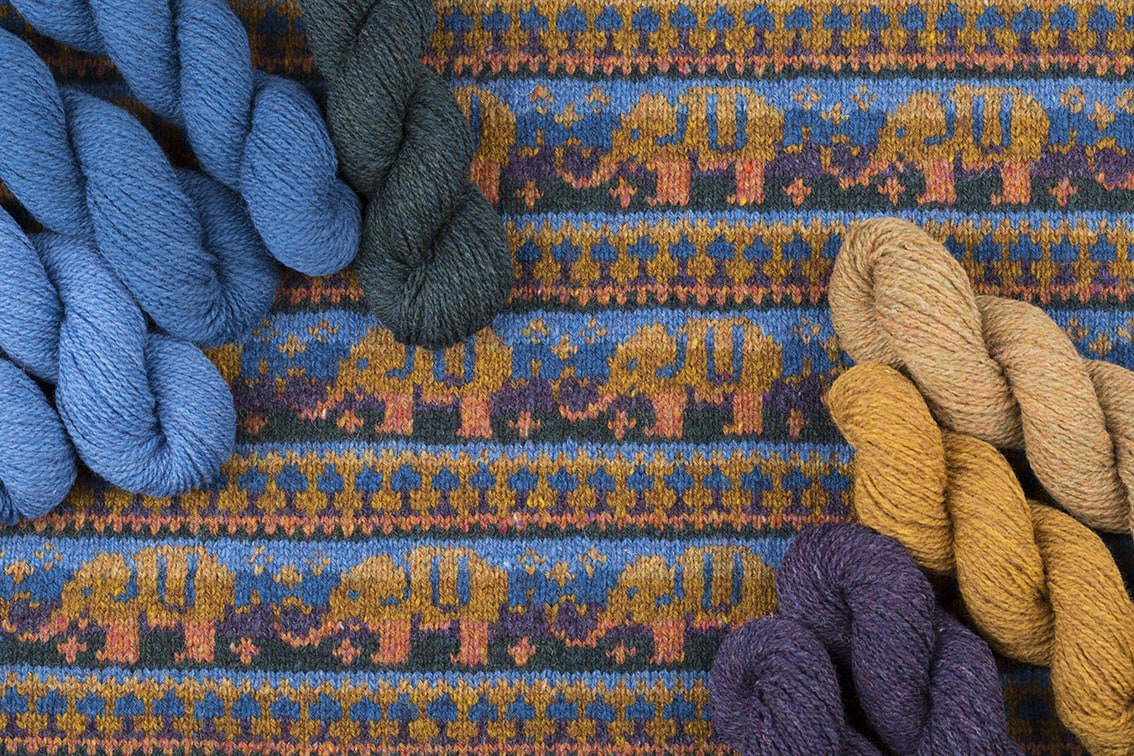 Elephants hand knitwear design by Alice Starmore for Virtual Yarns Elephants hand knitwear design by Alice Starmore for Virtual Yarns