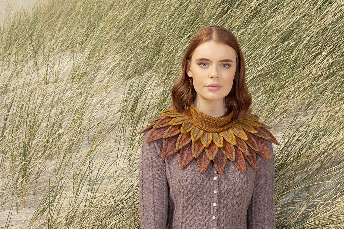 Eala Bhan and Raven collar hand knitwear designs by Alice Starmore for Virtual Yarns Eala Bhan and Raven collar hand knitwear designs by Alice Starmore for Virtual Yarns