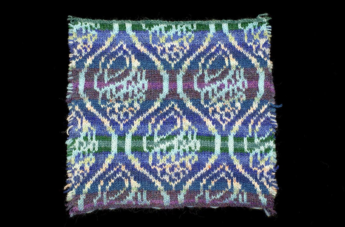 Hand Knitwear design swatch by Alice Starmore for the book Charts for Colour Knitting Hand Knitwear design swatch by Alice Starmore for the book Charts for Colour Knitting