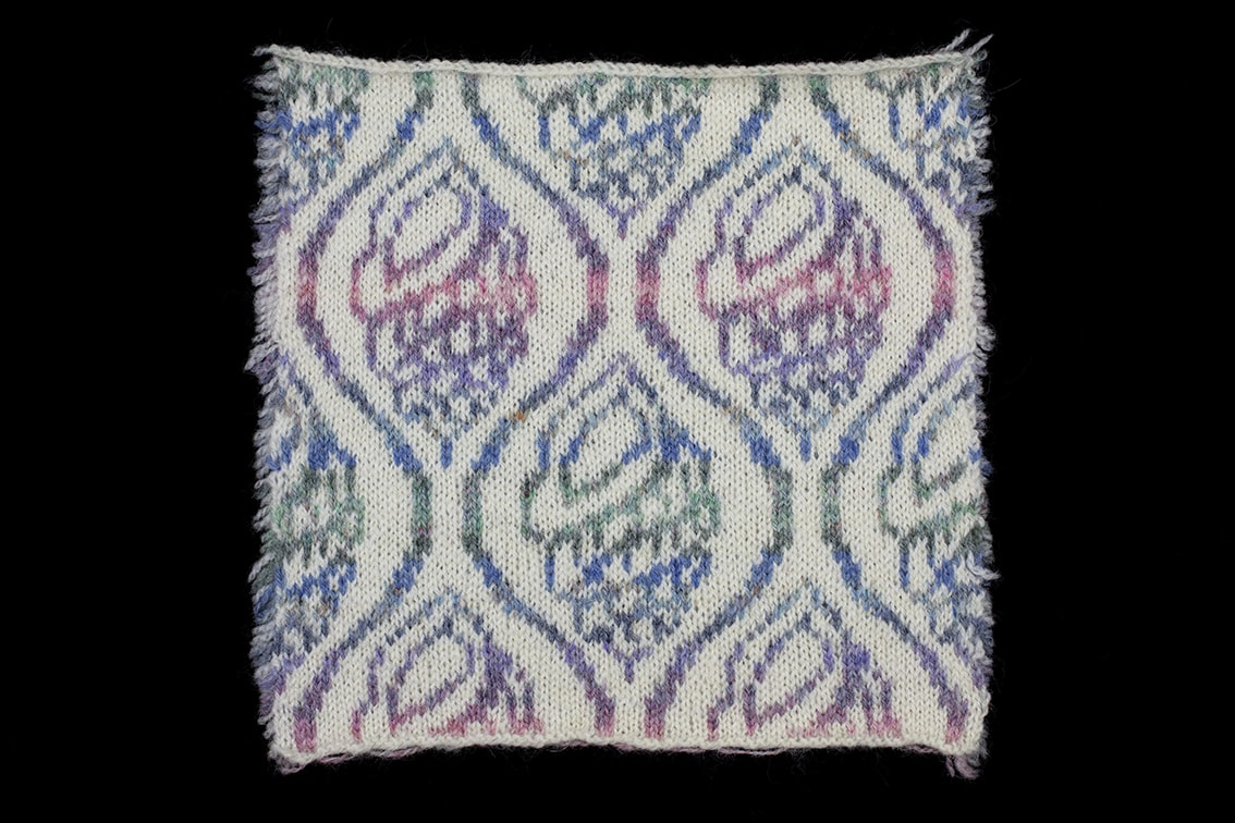 Hand Knitwear design swatch by Alice Starmore for the book Charts for Colour Knitting Hand Knitwear design swatch by Alice Starmore for the book Charts for Colour Knitting