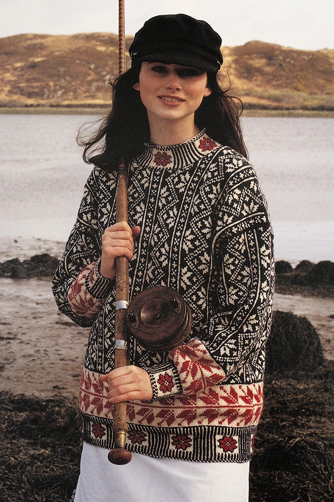 Hand Knitwear design by Alice Starmore from the book Fishermen's Sweaters