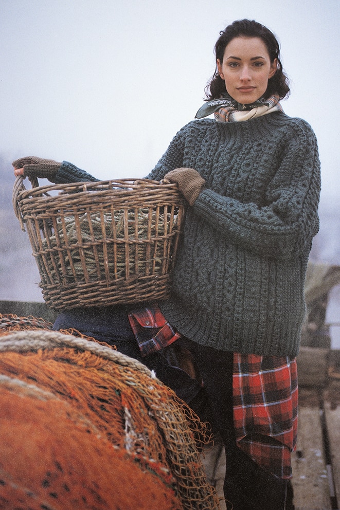 Hand Knitwear design by Alice Starmore from the book Fishermen's Sweaters