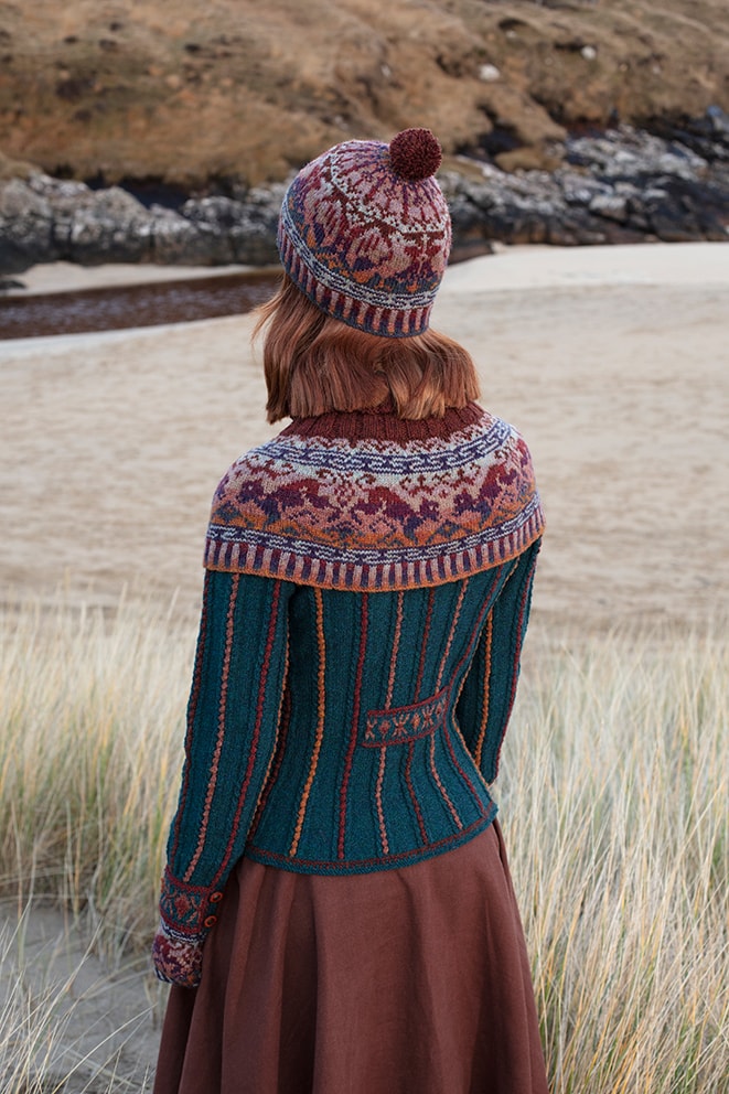 Hawk & Hound hand knitwear design by Alice Starmore for Virtual Yarns