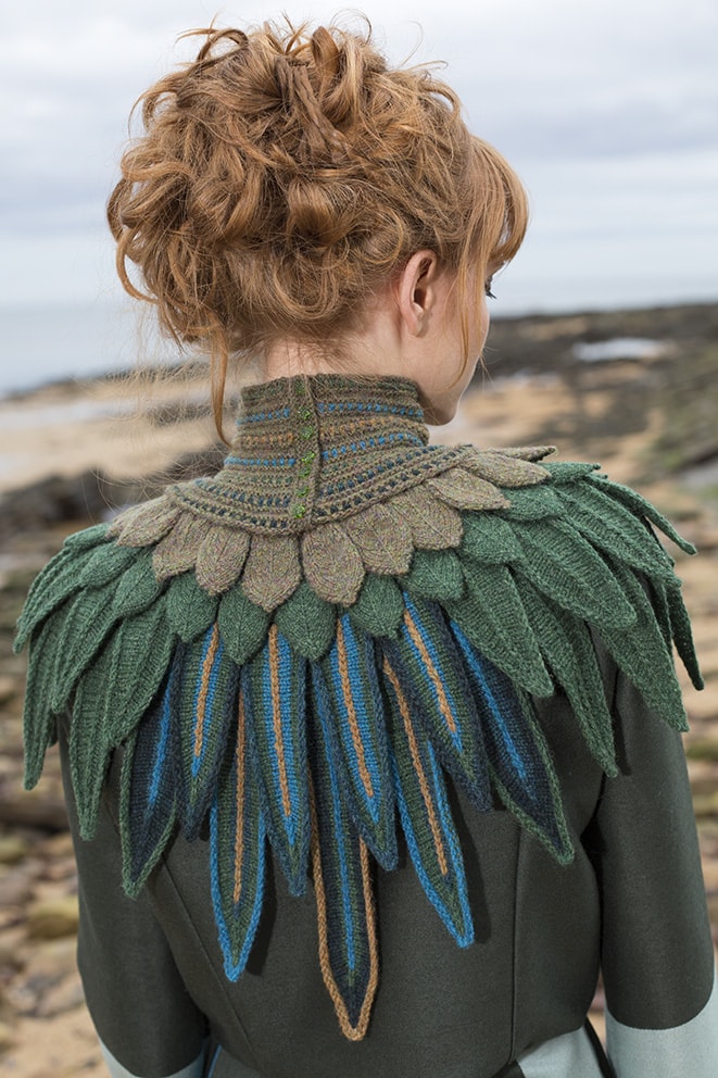 The Lapwing Collar hand knitwear design by Alice Starmore for Virtual Yarns