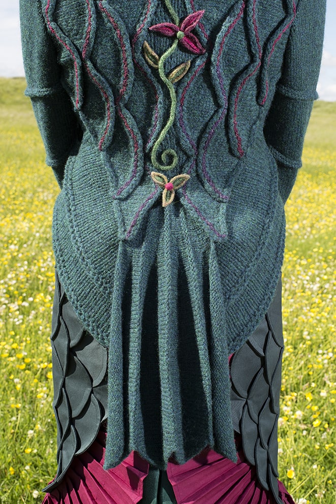 The Lapwing costume, textile art by Alice Starmore from the book Glamourie