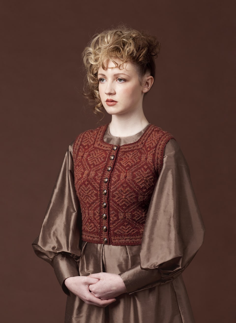 Elizabeth of York hand knitwear design by Alice Starmore from the book Tudor Roses