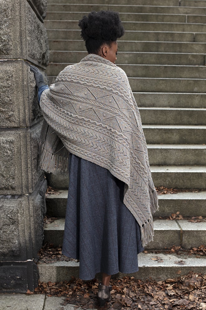 Maidenhair hand knitwear design by Alice Starmore from the book Aran Knitting
