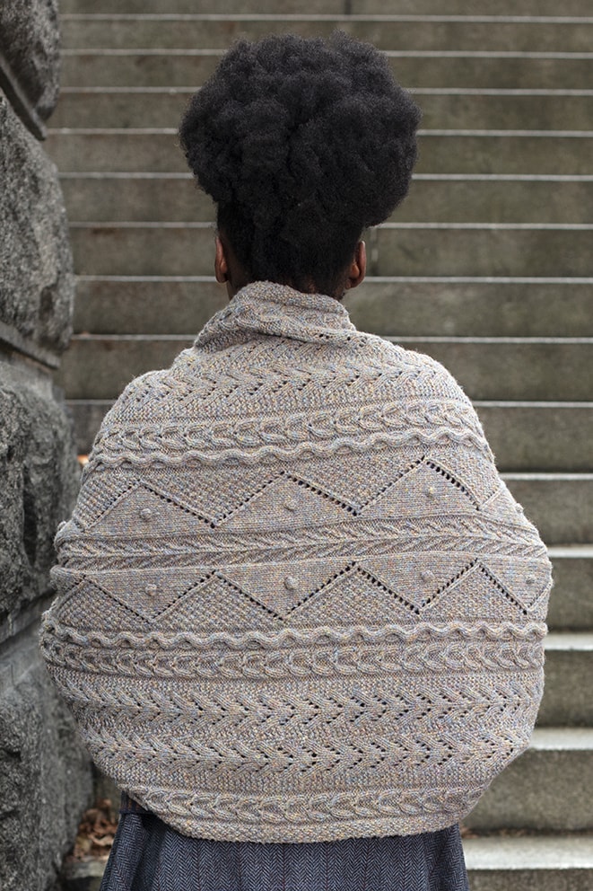 Maidenhair hand knitwear design by Alice Starmore from the book Aran Knitting