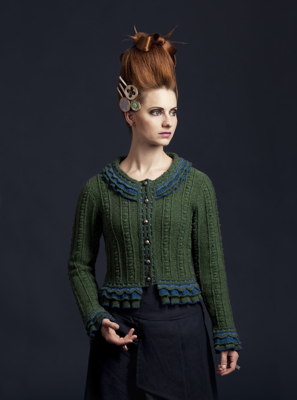 Mary Queen of Scots hand knitwear design by Alice Starmore from the book Tudor Roses