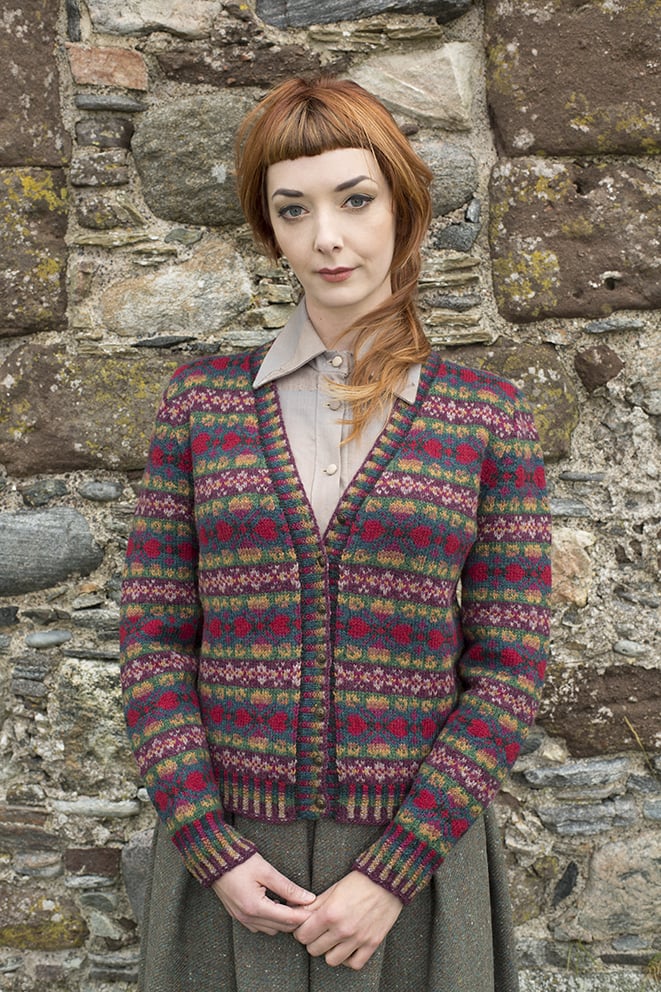 Maud hand knitwear design by Alice Starmore for Virtual Yarns