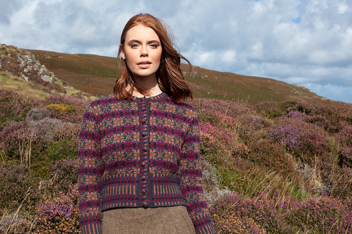 Mòinteach hand knitwear design by Alice Starmore for Virtual Yarns