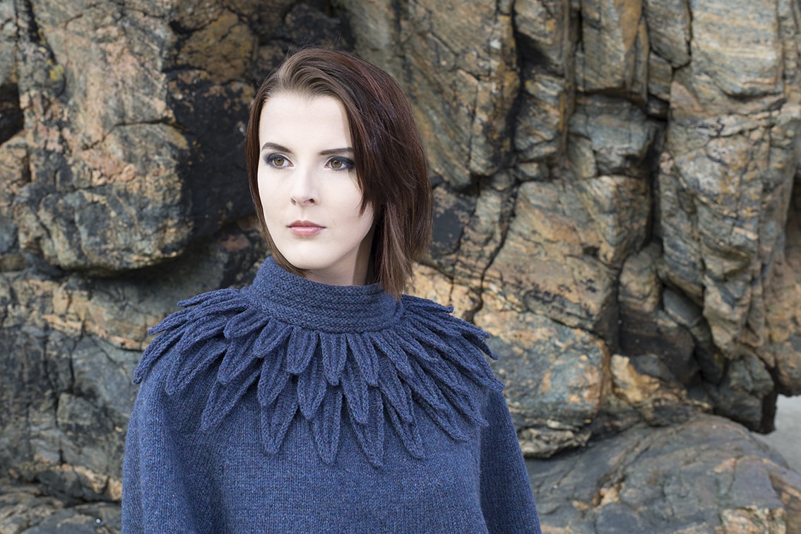 The Raven Poncho hand knitwear design by Alice Starmore from the book Glamourie The Raven Poncho hand knitwear design by Alice Starmore from the book Glamourie