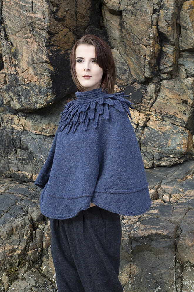 The Raven Poncho hand knitwear design by Alice Starmore from the book Glamourie The Raven Poncho hand knitwear design by Alice Starmore from the book Glamourie