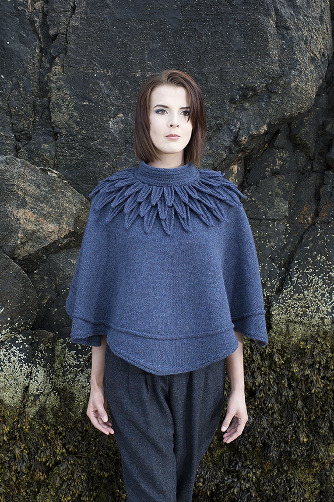 The Raven Poncho hand knitwear design by Alice Starmore from the book Glamourie The Raven Poncho hand knitwear design by Alice Starmore from the book Glamourie