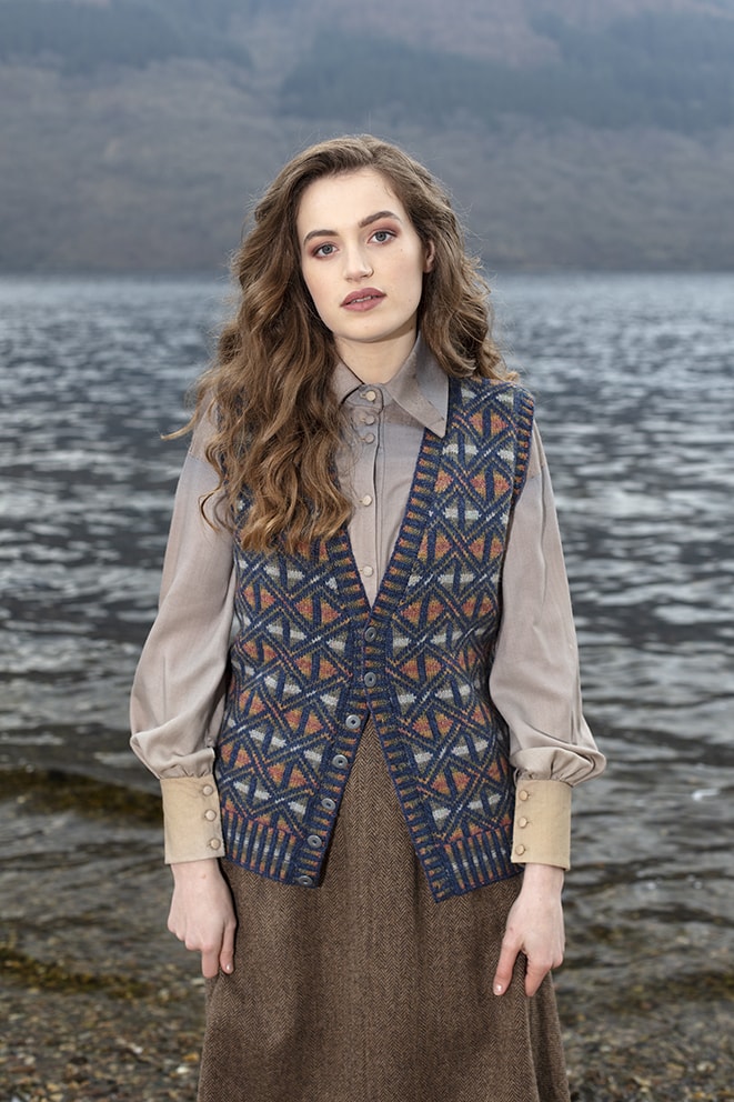 Rosemarkie hand knitwear design by Alice Starmore from Virtual Yarns