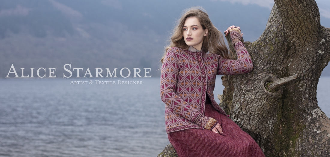 Rosemarkie hand knitwear design by Alice Starmore for Virtual Yarns