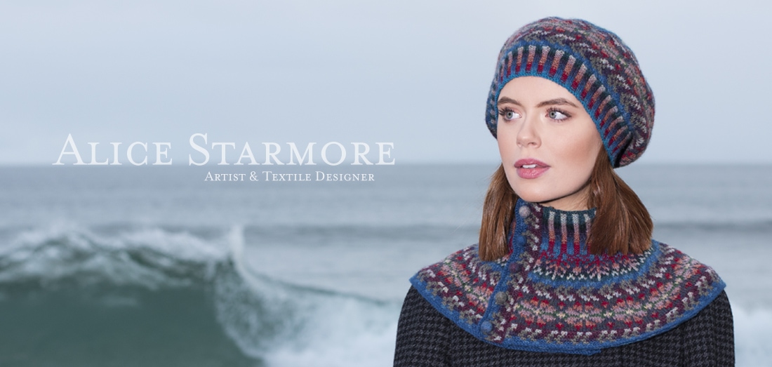 Marina Hat Set hand knitwear design by Alice Starmore for Virtual Yarns