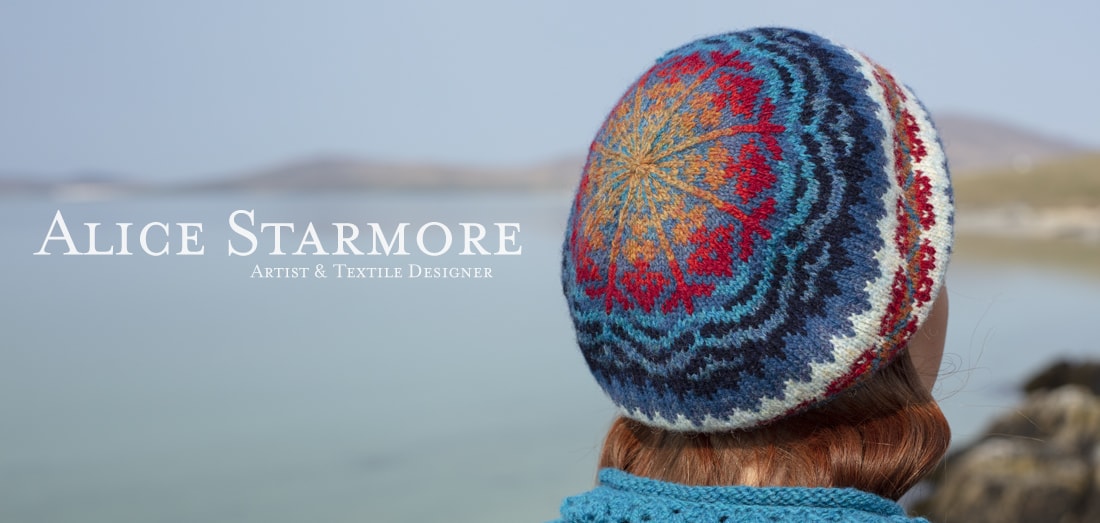 Wave hand knitwear design by Alice Starmore for Virtual Yarns