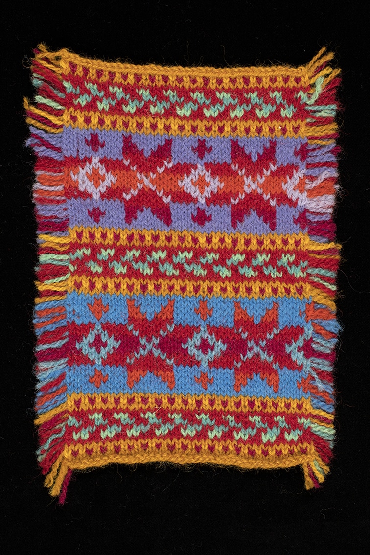 Original Hand Knitwear design swatch by Alice Starmore