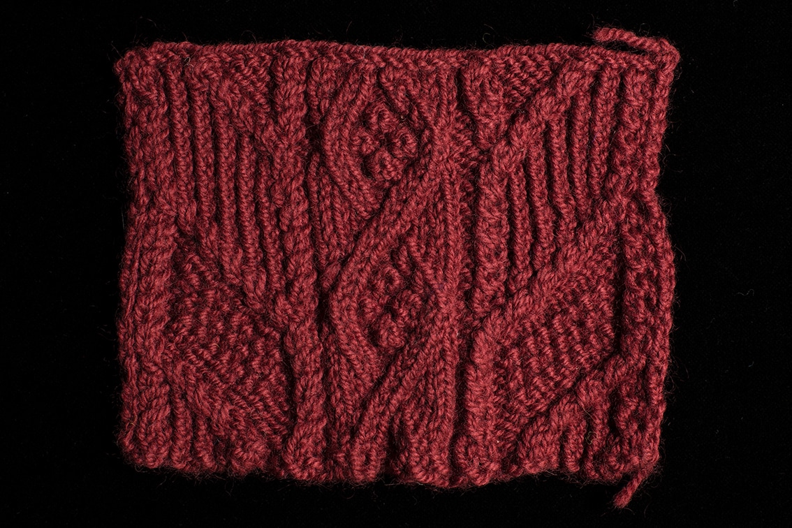 Original Hand Knitwear design swatch by Alice Starmore