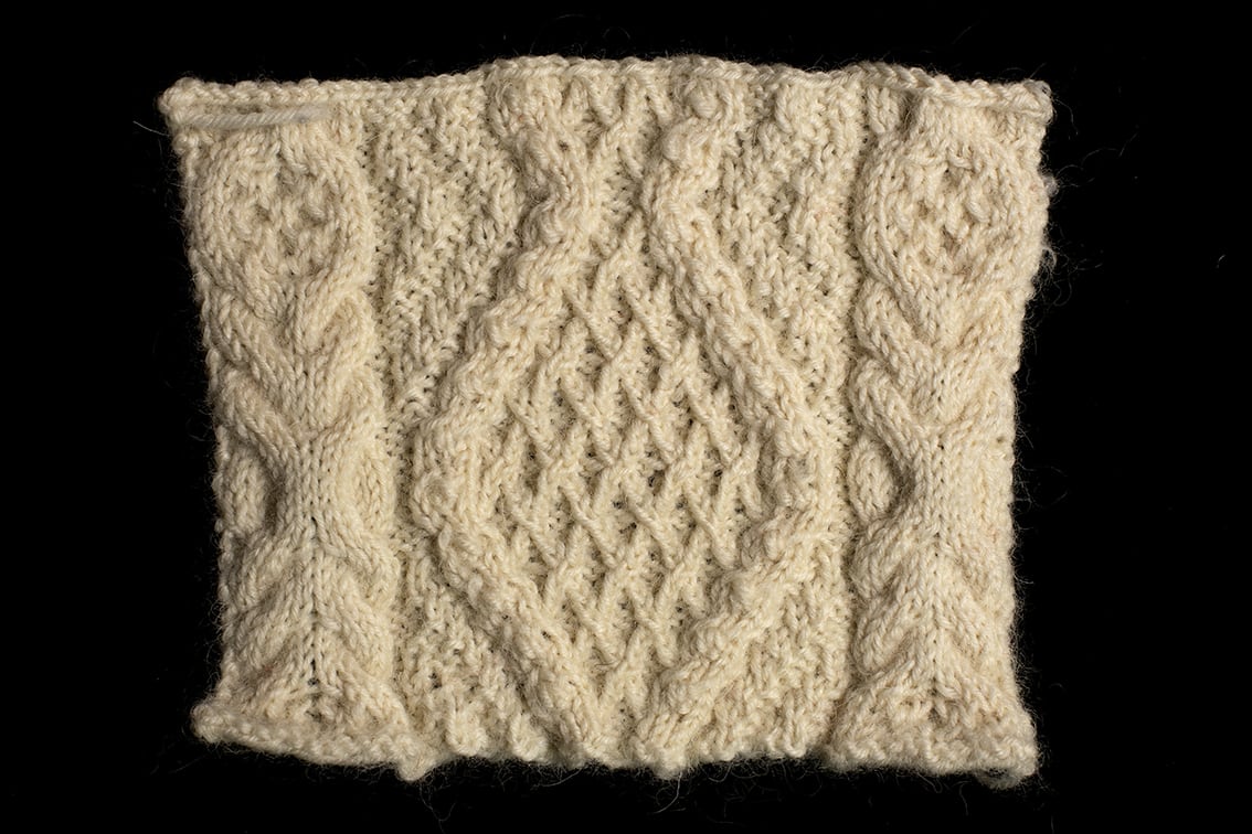 Original Hand Knitwear design swatch by Alice Starmore