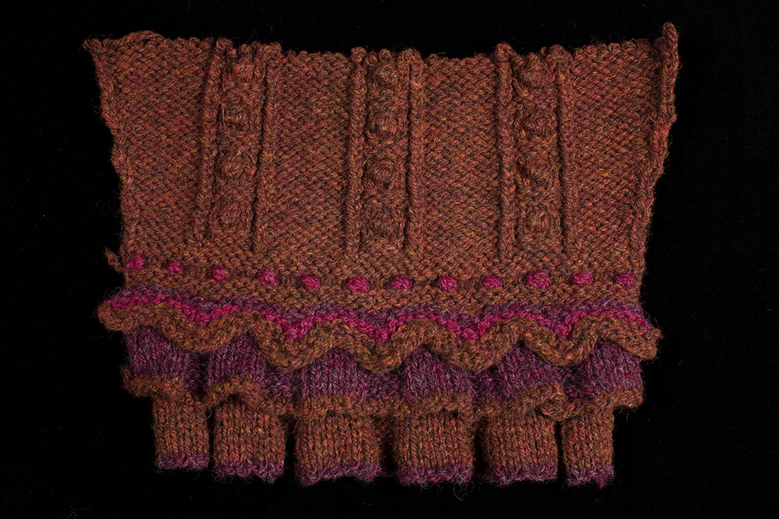 Original Hand Knitwear design swatch by Alice Starmore